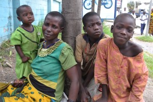 A family living on the streets of Dar es Salaam. Courtesy of Teri Fikowski
