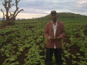 John Daffi on his piece of land that is part of a cooperative that began in 1963 in Upper Kitete. However, recent attempts by the government to revive cooperatives have been a failure. Credit: Adam Bemma/IPS
